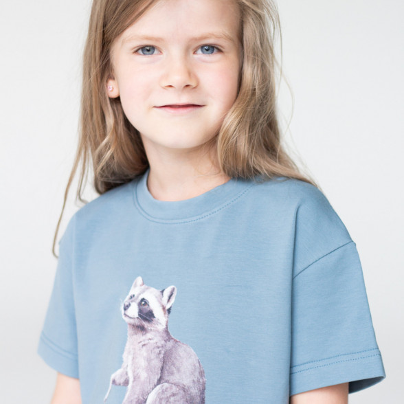 T-krekls ar jenota apdruku - zils